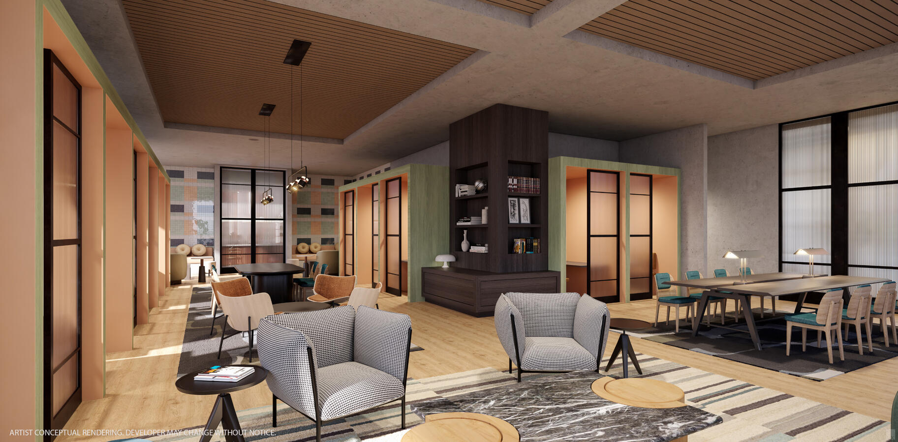 Spacious coworking center